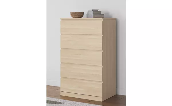 onita natural five drawer chest by ashley