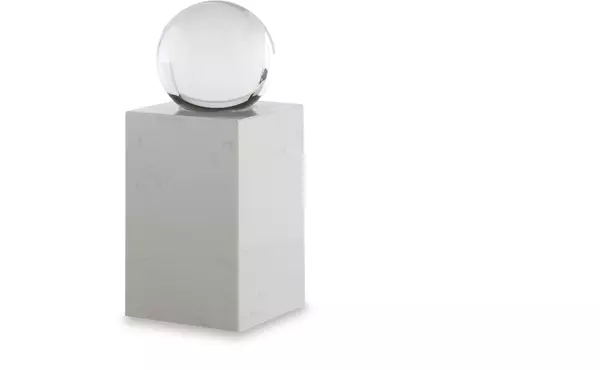 sellner clear/white sculpture by ashley