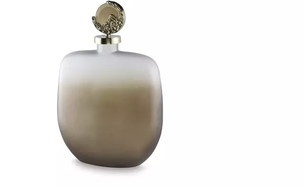 acario taupe/gold finish jar by ashley