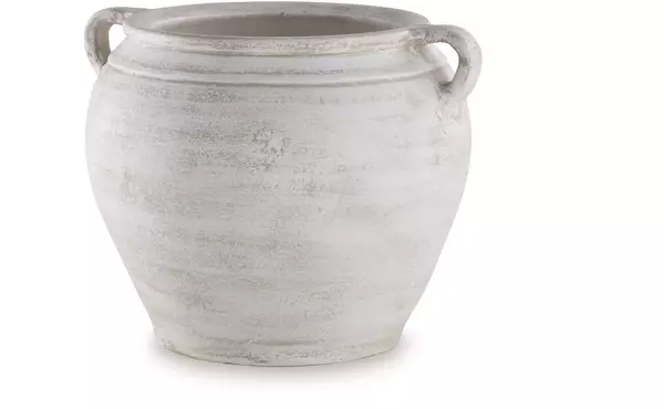 meadie distressed white vase by ashley