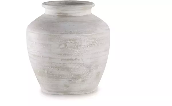 meadie distressed white vase by ashley