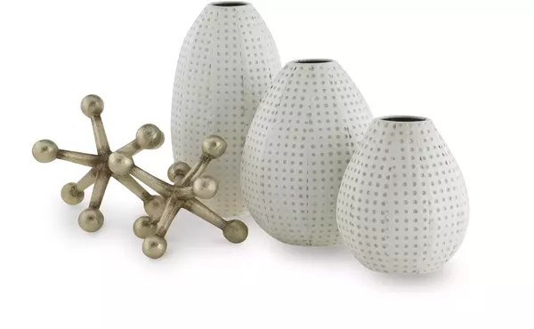 azerton white/gold finish accessory set (5/cn) by ashley