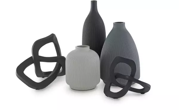 leithick black/tan/gray accessory set (5/cn) by ashley