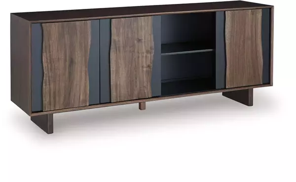 welby brown/charcoal accent cabinet by ashley