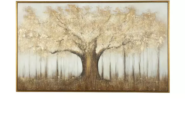 dalewick brown/gold finish wall art by ashley