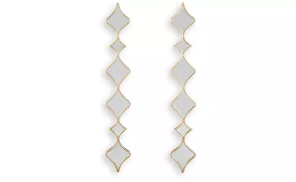 harriswood gold finish accent mirror set (2/cn) by ashley