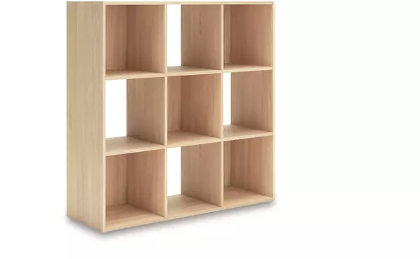 piperton tan nine cube organizer by ashley