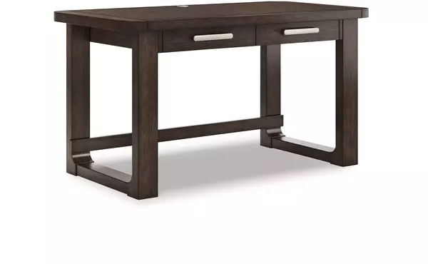 breckington dark brown home office desk by ashley