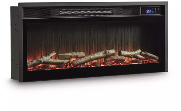 entertainment accessories black fireplace insert by ashley