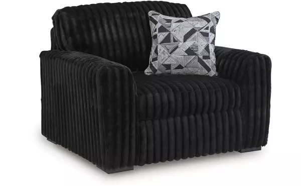 midnight-madness onyx chair and a half by ashley