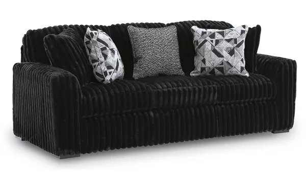 midnight-madness onyx sofa by ashley