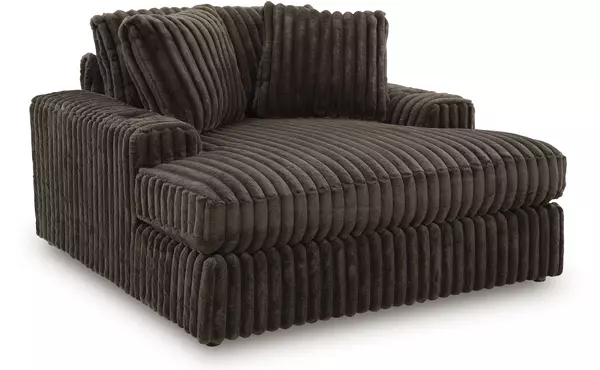 midnight-madness chocolate oversized chaise by ashley