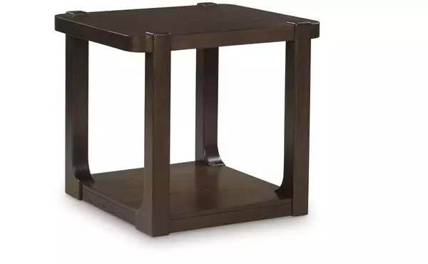 breckington dark brown rectangular end table by ashley