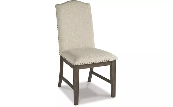 johnelle gray dining uph side chair (2/cn) by ashley