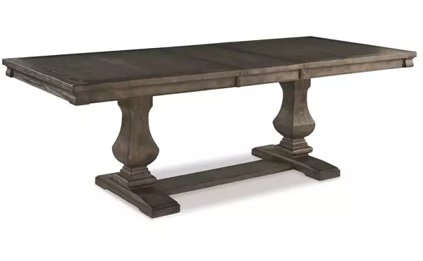 johnelle gray dining room table base by ashley