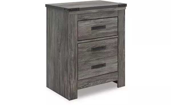 frandern warm gray two drawer night stand by ashley