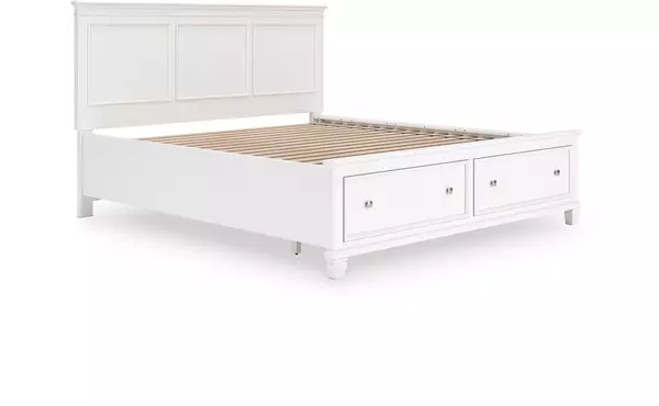 fortman white california king rails by ashley