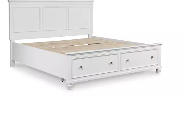 fortman white queen/king rails by ashley