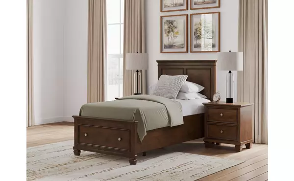 danabrin brown twin/full bed rails by ashley