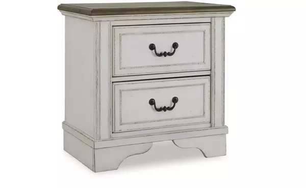 blendon rustic brown two drawer night stand by ashley