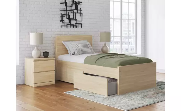 onita natural t/f double drawer storage by ashley