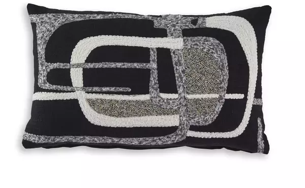 gavrileigh black/gray/ivory pillow (4/cs) by ashley