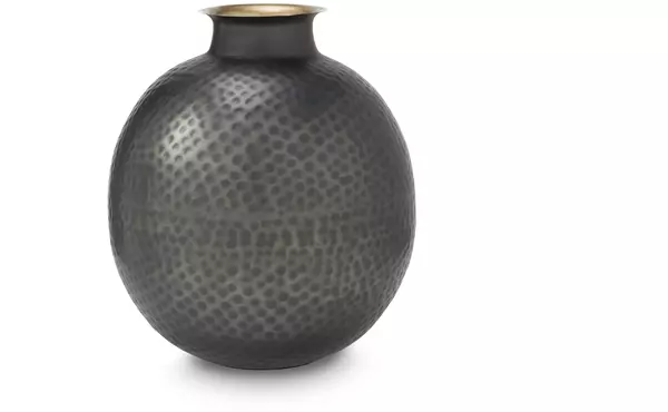 woody pewter/gold finish vase by ashley
