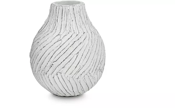shelvie distressed white vase by ashley