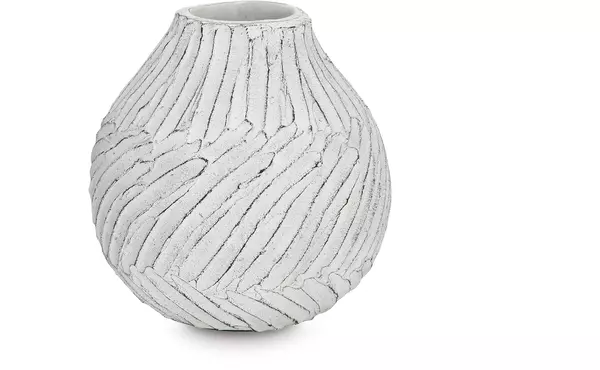 shelvie distressed white vase by ashley