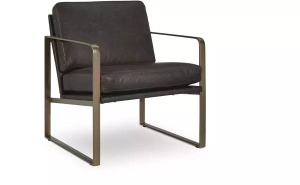 bradett dark brown/gold finish accent chair by ashley