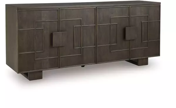 cato dark brown accent cabinet by ashley