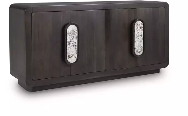elliston espresso brown accent cabinet by ashley