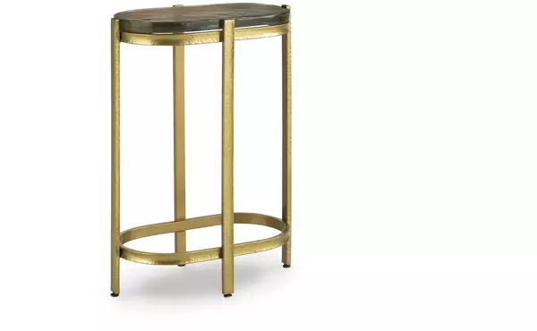 porterville gold finish accent table by ashley