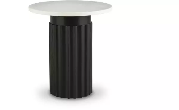 wainstone black/white accent table by ashley