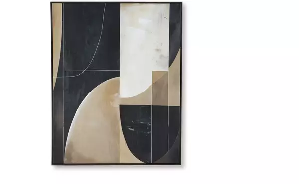 ewanford black/brown/tan wall art by ashley