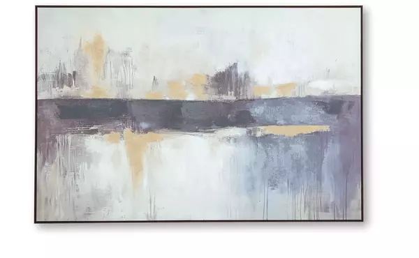 gatesford blue/white/tan wall art by ashley