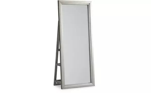 evesen champagne floor standing mirror/storage by ashley