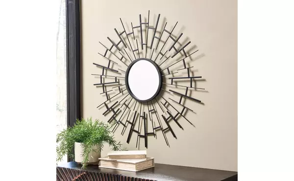 garrenworth black accent mirror by ashley