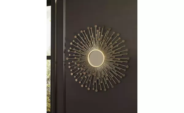 morwenna bronze/gold finish accent mirror by ashley