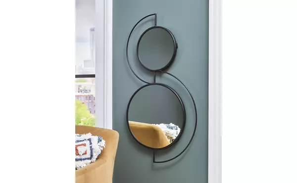 shayham black accent mirror by ashley