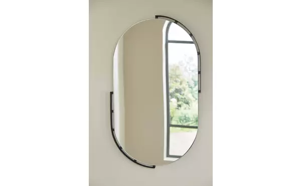 valkings black accent mirror by ashley