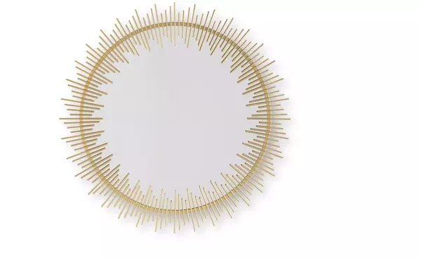 wainport gold finish accent mirror by ashley