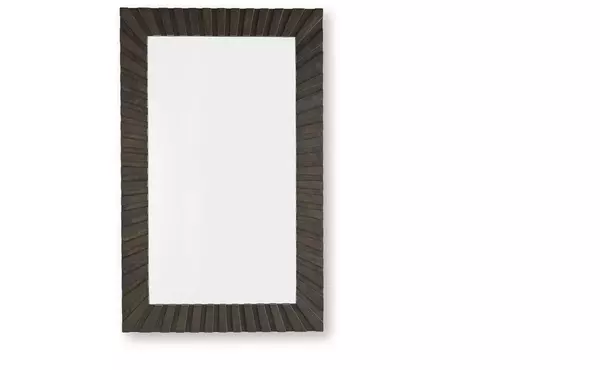 advin dark brown accent mirror by ashley