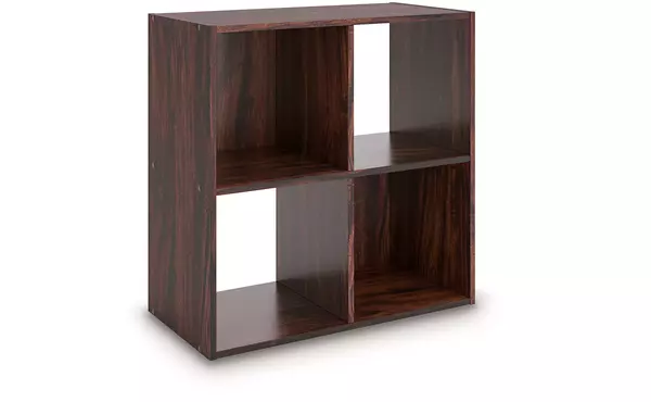 glosmount cherry/light brown four cube organizer by ashley