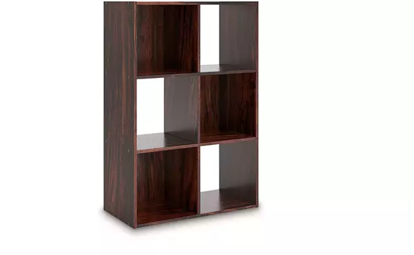glosmount cherry/light brown six cube organizer by ashley