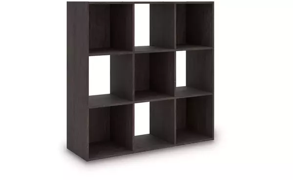 piperton charcoal nine cube organizer by ashley