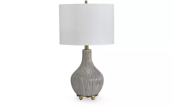 judlen gray/gold finish ceramic table lamp (1/cn) by ashley