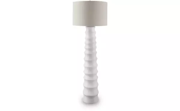 veraleigh white poly floor lamp (1/cn) by ashley