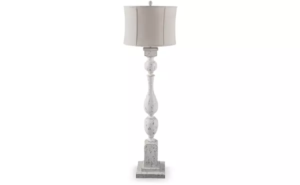 madsbrook antique white poly floor lamp (1/cn) by ashley