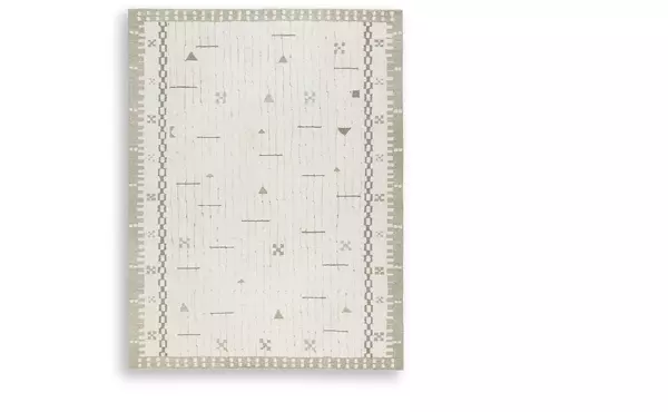 dot cream/brown/taupe large rug by ashley